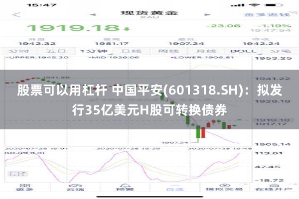 股票可以用杠杆 中国平安(601318.SH)：拟发行35亿美元H股可转换债券