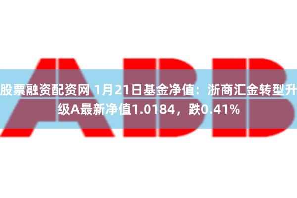 股票融资配资网 1月21日基金净值：浙商汇金转型升级A最新净值1.0184，跌0.41%