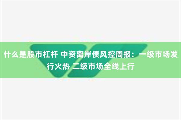 什么是股市杠杆 中资离岸债风控周报：一级市场发行火热 二级市场全线上行